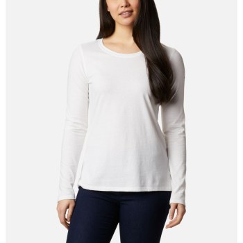 Columbia Ženske Majice S Kapuljačom - Solar Shield Long Sleeve Bijele | GXHF-59041